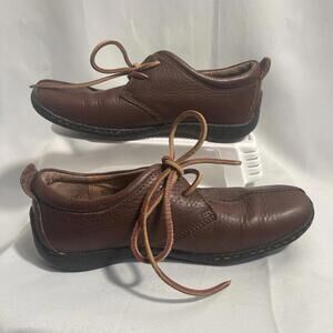 Born Oxford Size 8 Lace-Up Leather Shoes Rubber Sole W6244